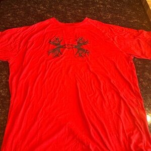 Under Armour Scarlet Tee with Black Logo